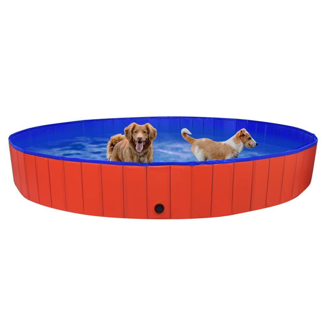Vidaxl Dog Nwimming Pool Plegable 300x40 cm PVC Rojo