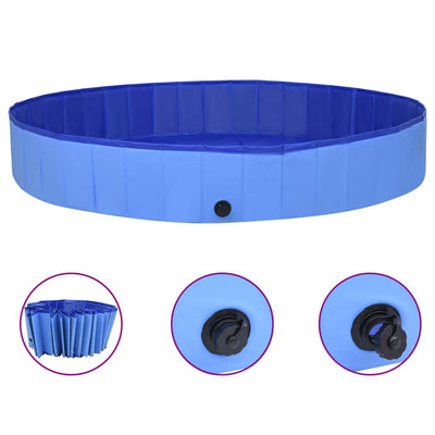 Vidaxl Dog Nwimming Pool Plegable 300x40 CM PVC Azul