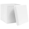 Cajas de almacenamiento de Vidaxl con tapa 4 PCS 28x28x28 cm blanco