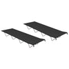 Vidaxl Camp Beds 2 ST 180x60x19 CM Oxford Fabric and Steel Black