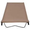Vidaxl Camp Beds 2 St 180x60x19 CM Oxford Tabet and Steel Taupe