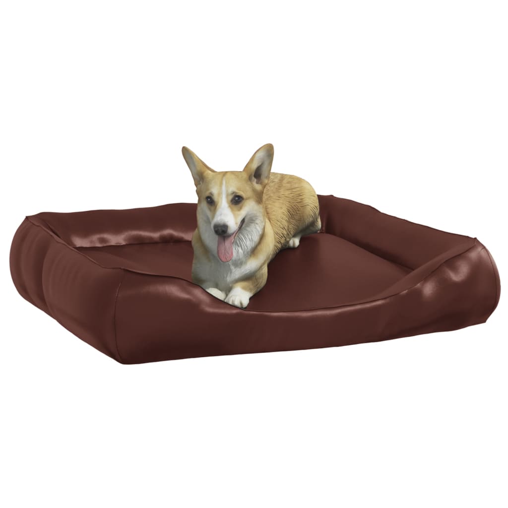 Vidaxl Dog Basket 80x68x23 cm in pelle artificiale marrone