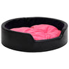 Vidaxl Dog Basket 99x89x21 cm peluche e cuoio artificiale nero e rosa