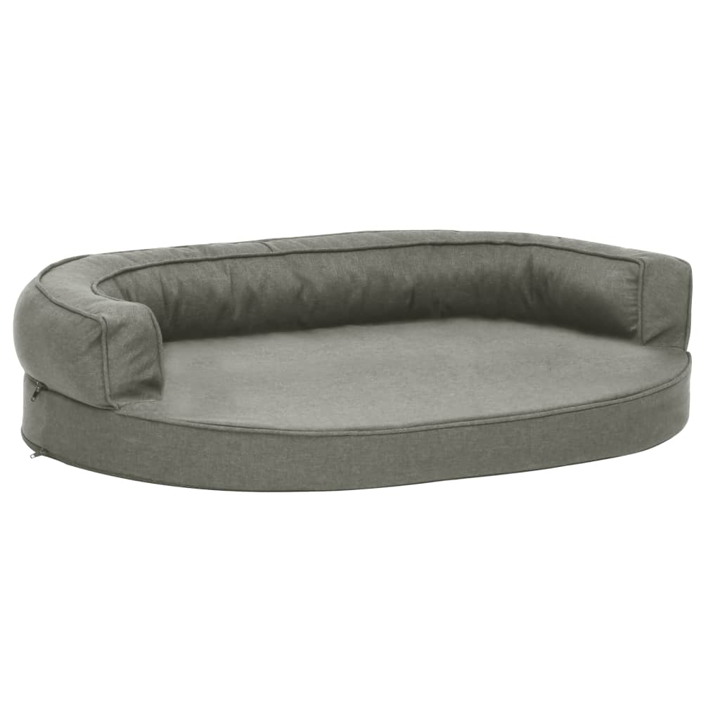 Vidaxl Dog Letto per cani L'ascolto di lino ergonomico 75x53 cm grigio