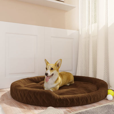 Canasta de perros de Vidaxl 110x90x23 cm peluche marrón