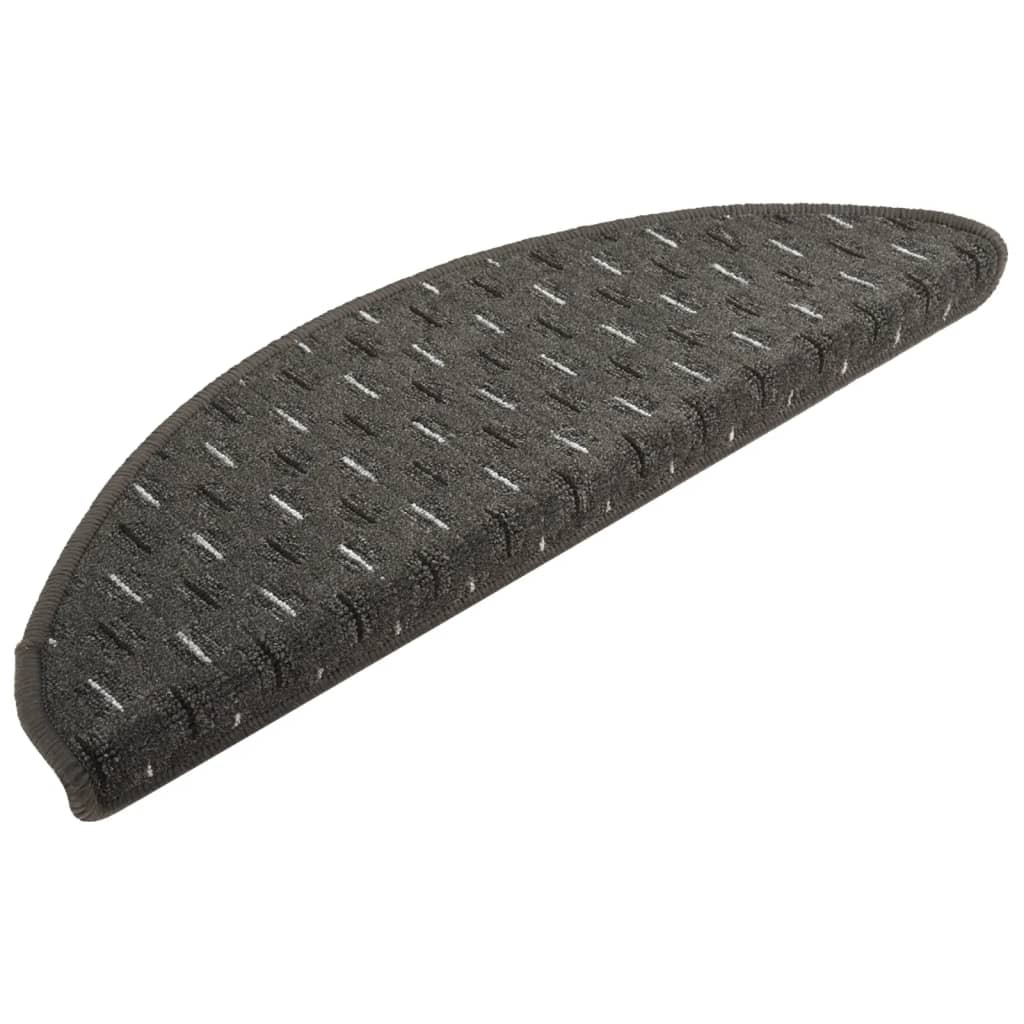 Esteras de escalera de Vidaxl 15 st 56x17x3 cm antracita