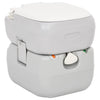VidaXL Campingtoilet draagbaar 22+12 L HDPE grijs en wit