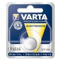 Varta Lithium knoopcel CR1616 3V batterij, per stuk in blister. (hangverpakking)