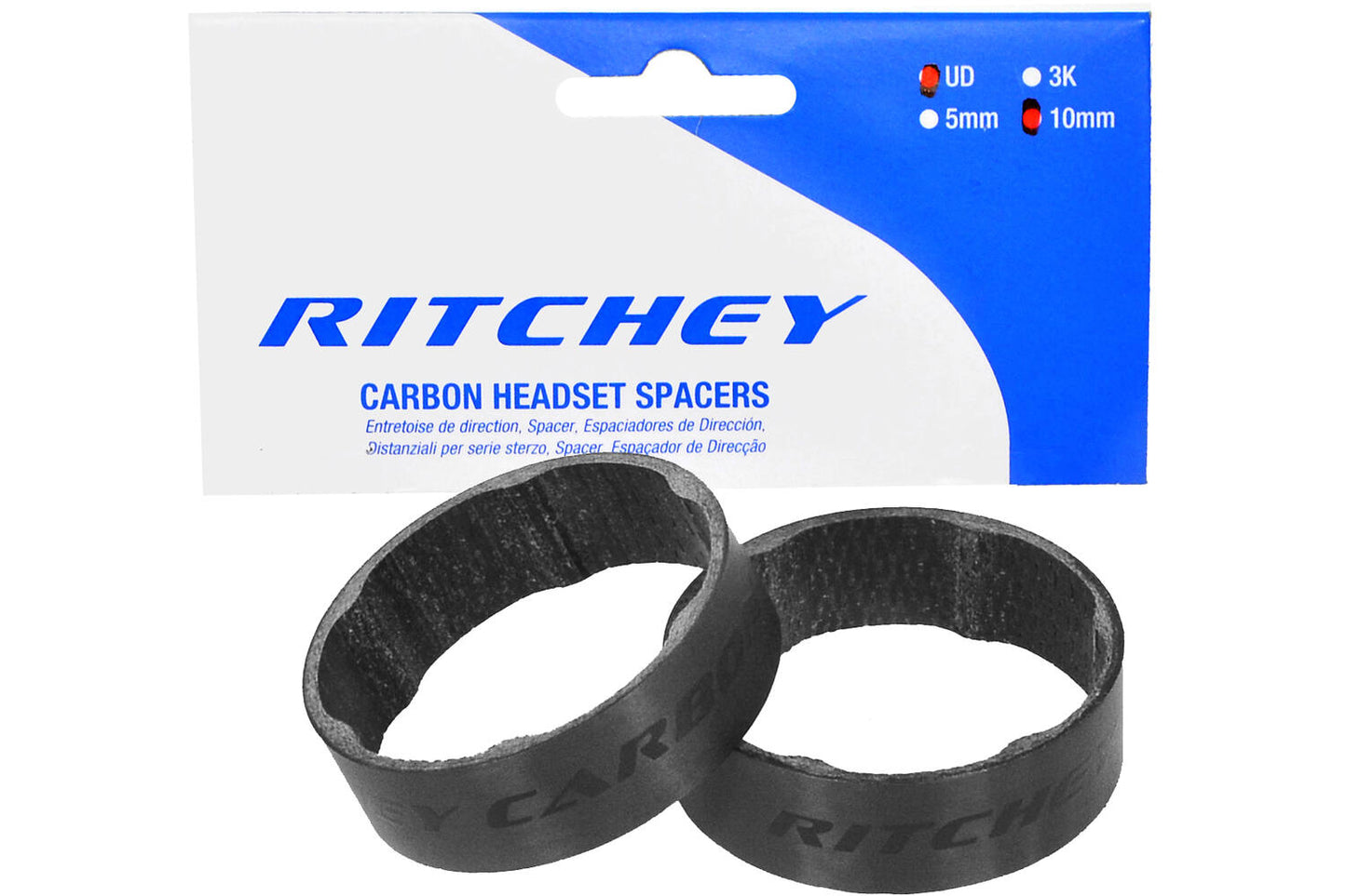 Ritchey WCS Spacer Set Carbon UD Mat 10mm 2 pezzi
