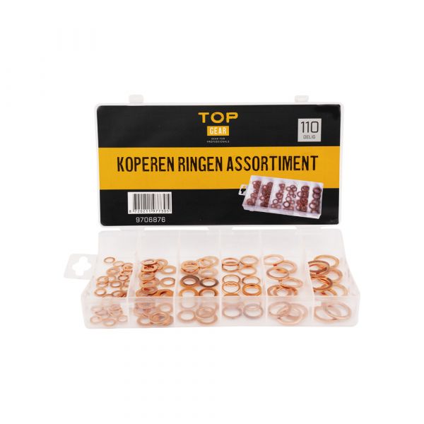 TopGear Topgear Cobre Anillos de cobre Ass. 110 piezas
