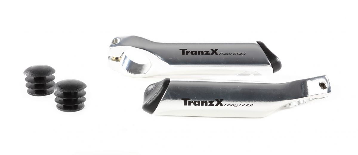 TranzX Tranzx jd-897 stuur bar ends alu zilver 95 mm