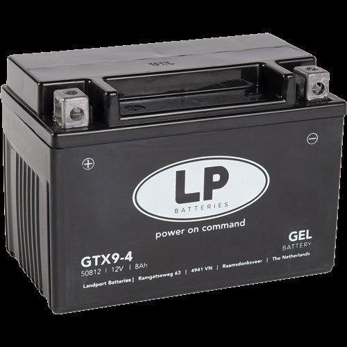 Batería de gel Landport MG GTX9-4 (YTX9-BS) que incluye Zip 4-Stroke