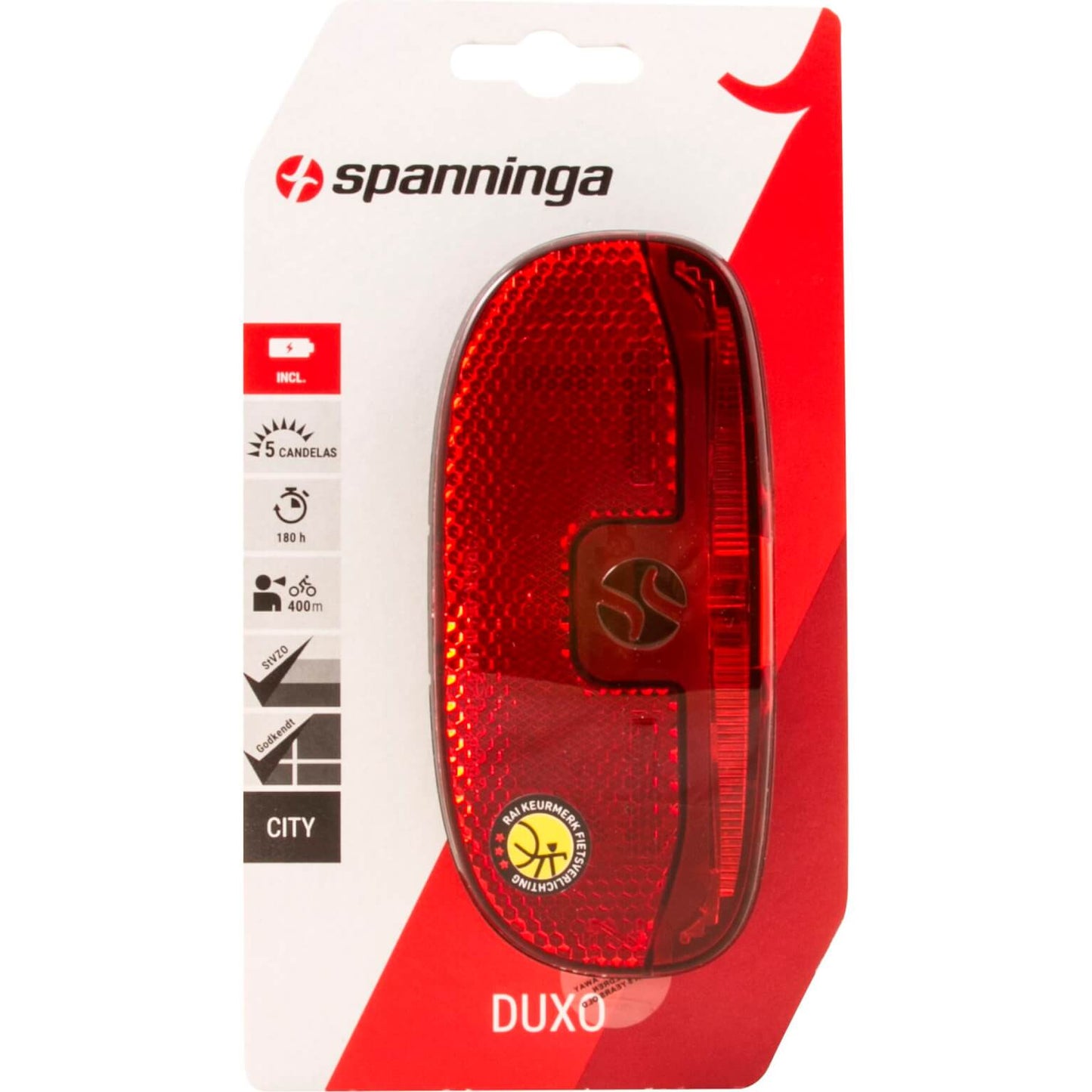 Spanninga Light Light Duxo Battery Card 80mm