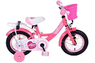 Volare Ashley Bicycle para niños - niñas - 12 pulgadas - rosa rojo