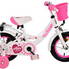 Volare Ashley Bicycle para niños - Niñas - 12 pulgadas - Blanco - Dos frenos de mano