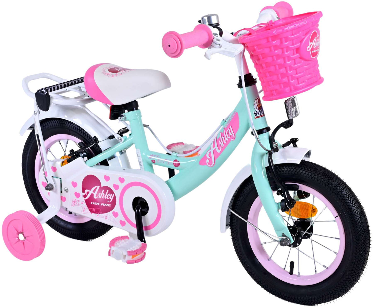 Bike per bambini di Vlatare Ashley - Girls - 12 pollici - Verde - Freni a due mani
