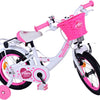 Bicycle per bambini di Vlatare Ashley - Girls - 14 pollici - Bianco - Freni a due mani