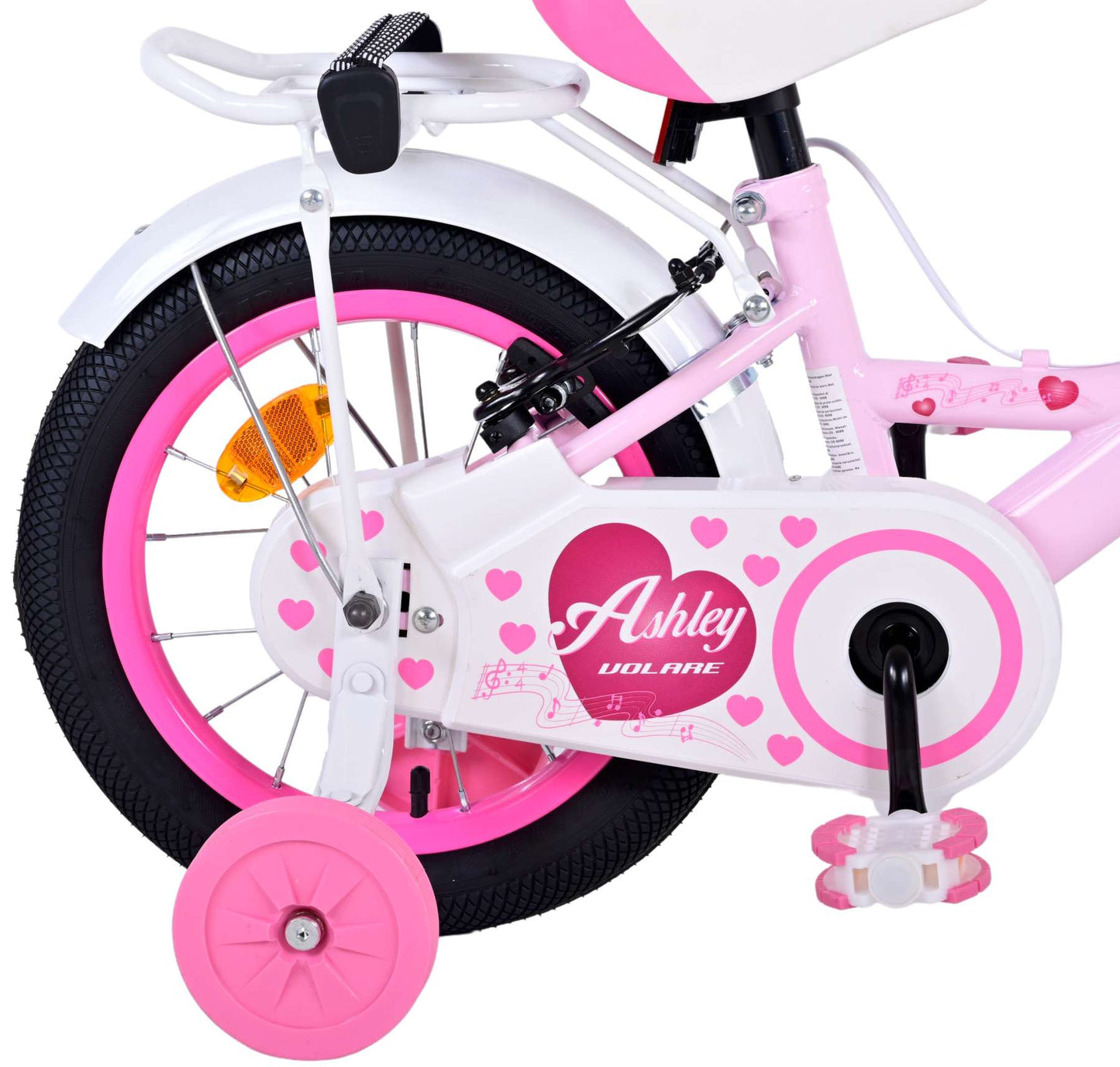Volare Ashley Kinderfiets - Meisjes - 14 inch - Roze - Twee Handremmen