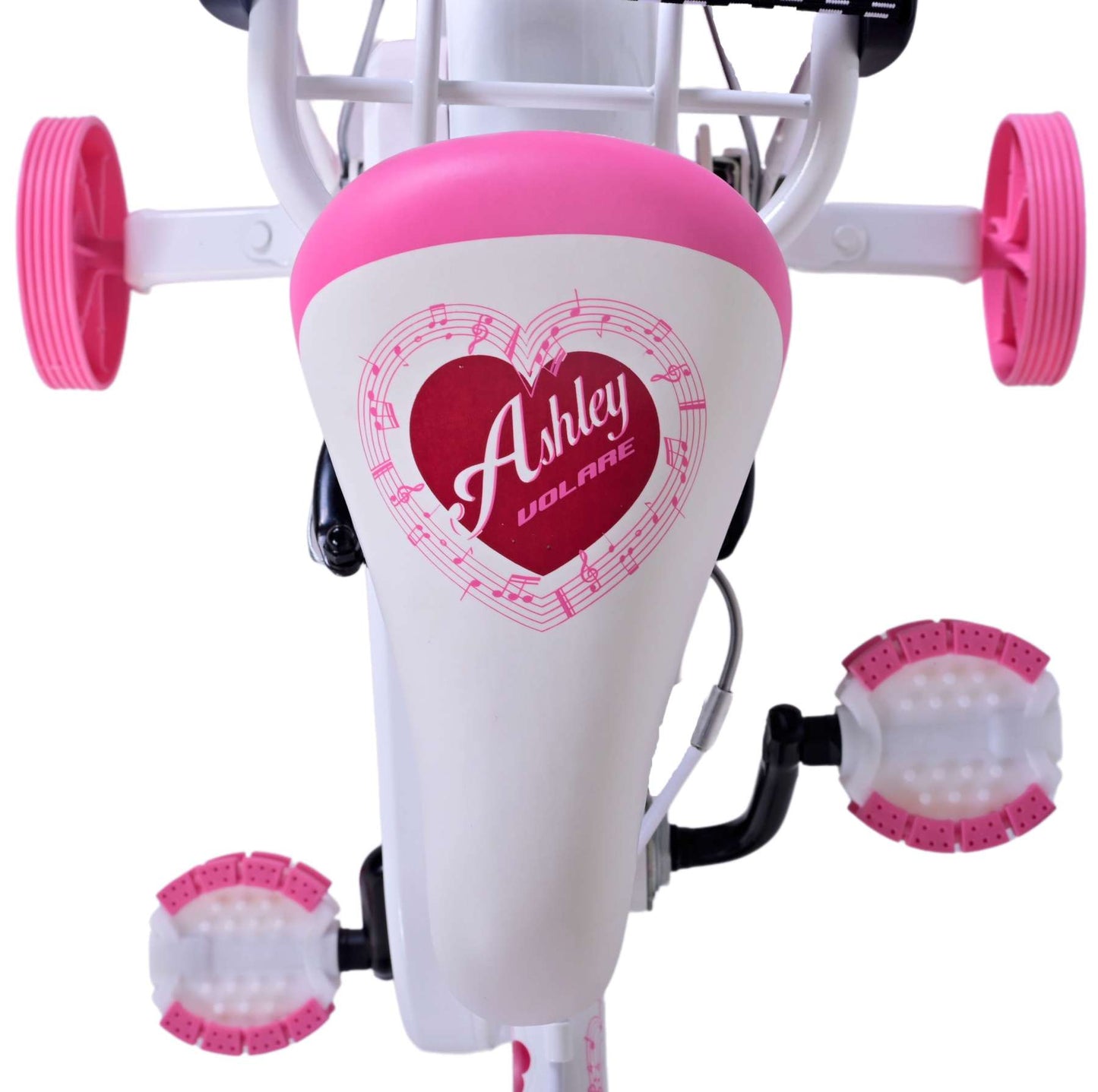 Bicycle per bambini di Vlatare Ashley - Girls - 14 pollici - Bianco - Freni a due mani