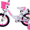 Bicycle per bambini di Vlatare Ashley - Girls - 14 pollici - Bianco - Freni a due mani