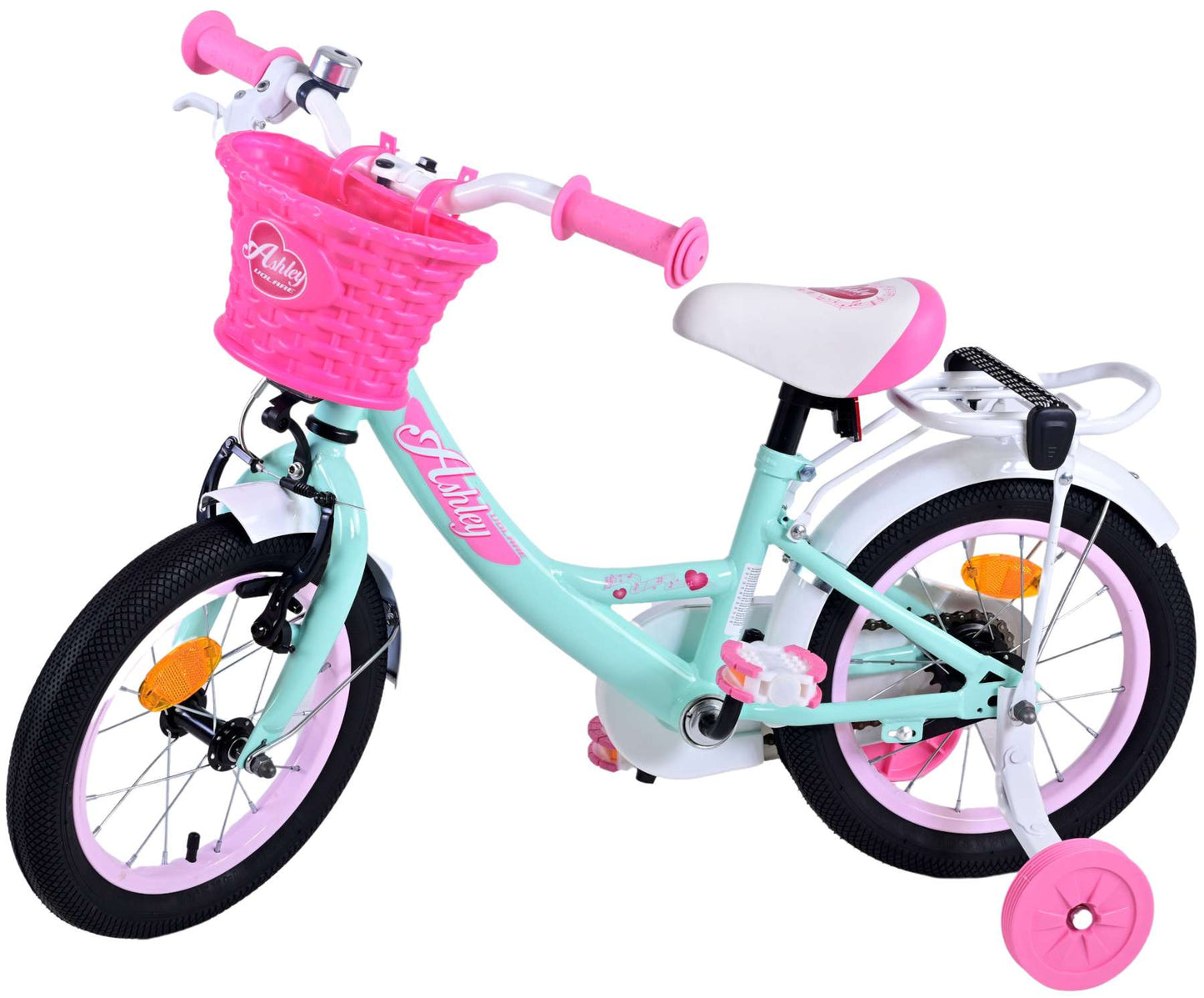 Bicicleta para niños de Vinare Ashley - Niñas - 14 pulgadas - Verde
