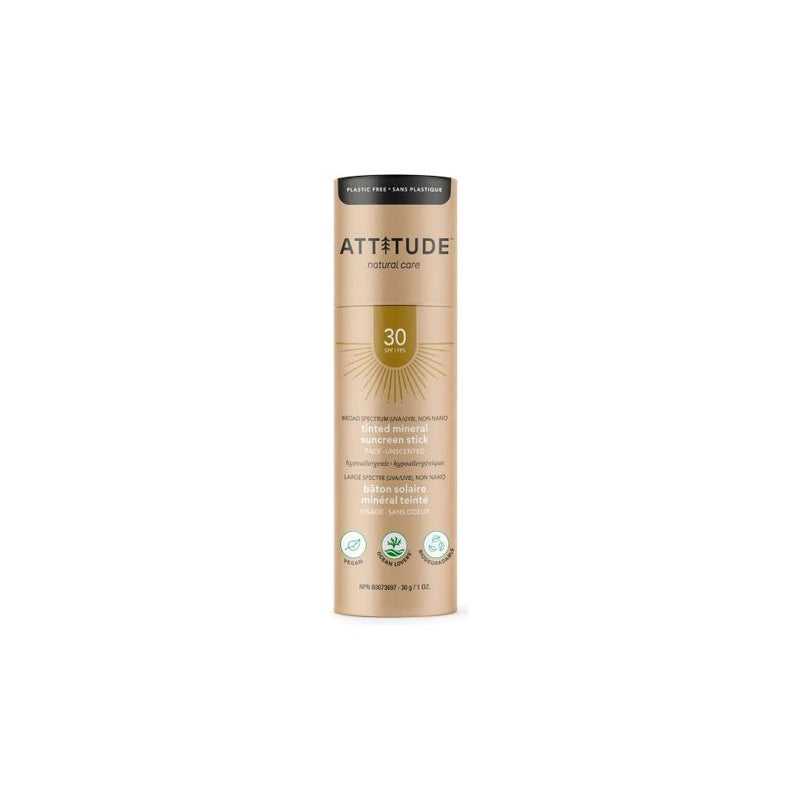 Attitude Suncreen Stick Face SPF 30 Tinted non fairfumato