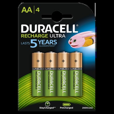 Venta de baterías Europa AA Batería Recargable 4 Tarjeta 2500mAh