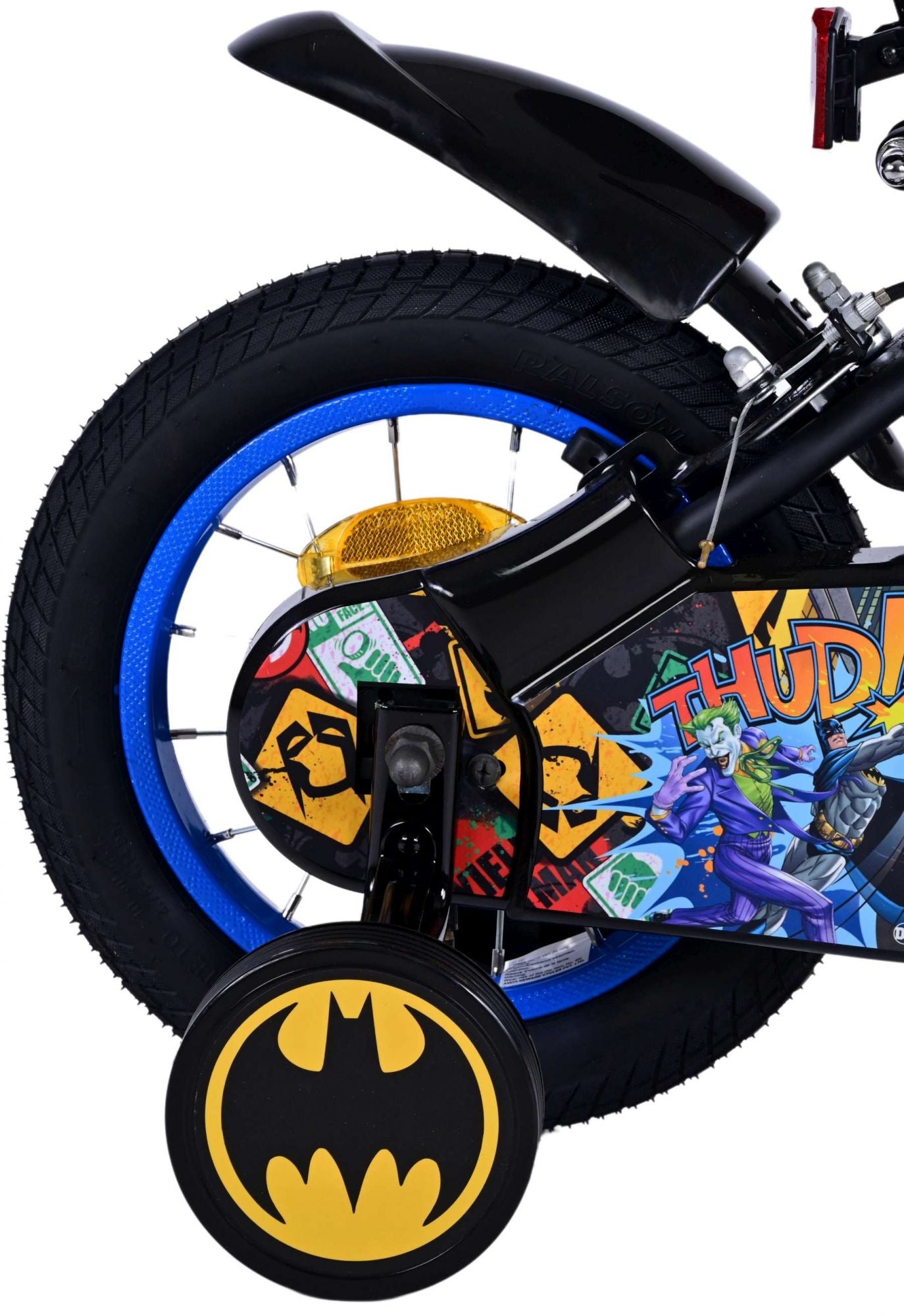 Batman Children's Bike Boys 12 pulgadas negras dos manos de la mano