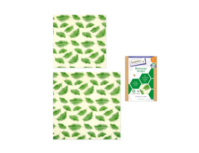 Beeskin Bijenwasdoeken Set Medium en Large Palm Leaves