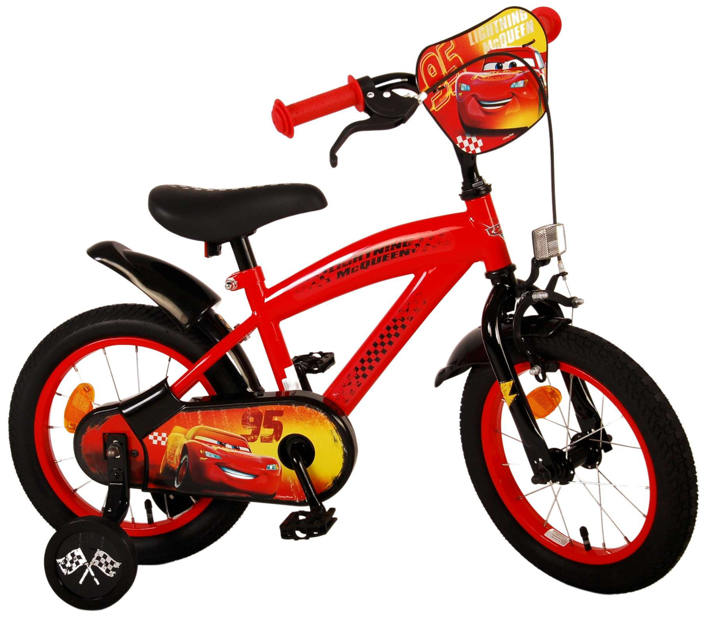 Bicicleta para niños de Disney Cars - Niños - 14 pulgadas - Rojo