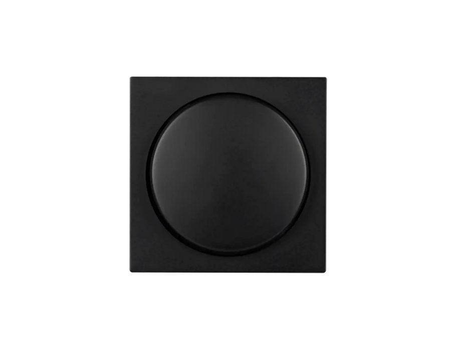 Industrias de iones Placa central Dimmerknop Single Matt Black