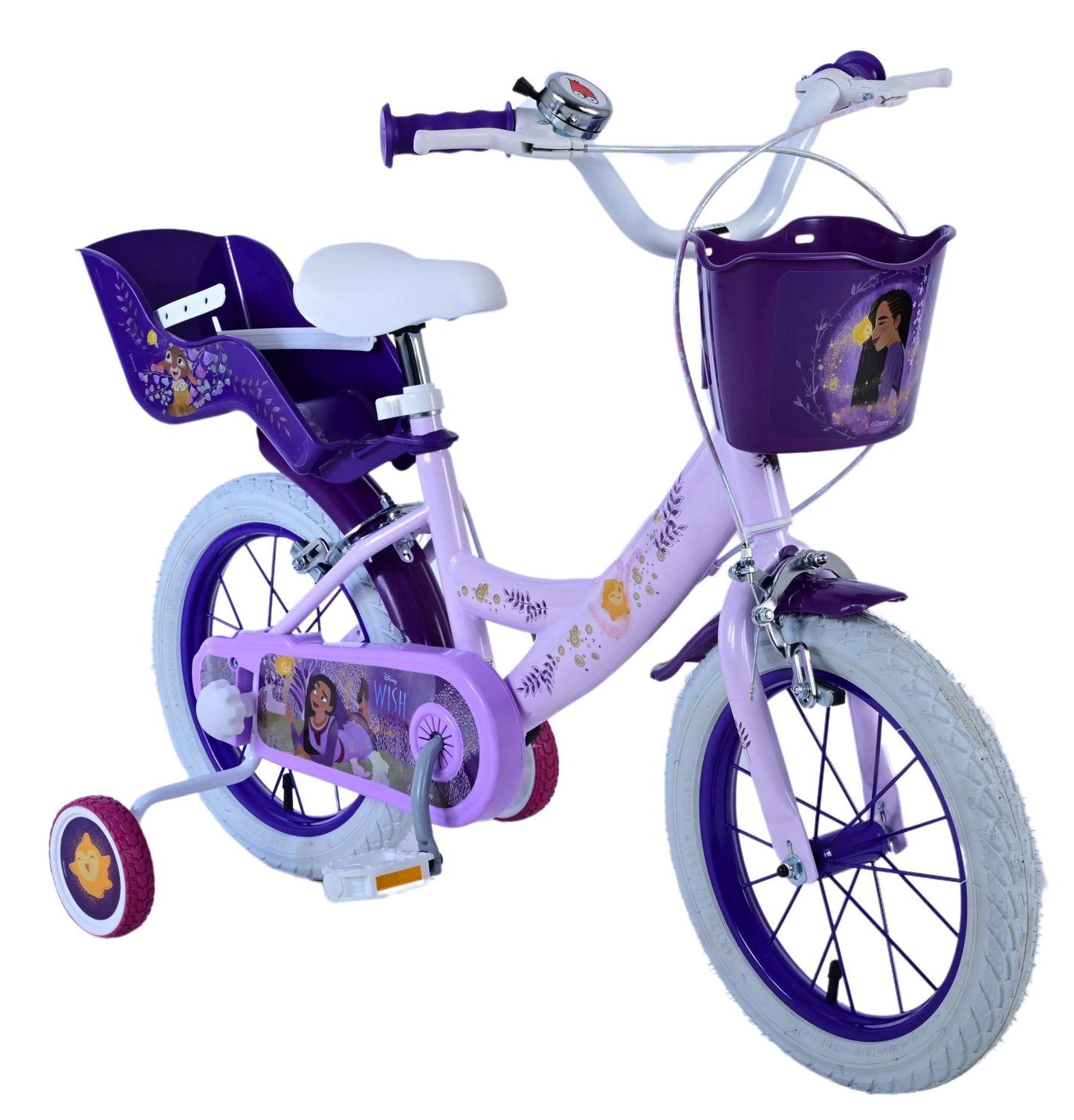 Wish Wish Wish Children's Bike Girls da 14 pollici viola due freni a mano