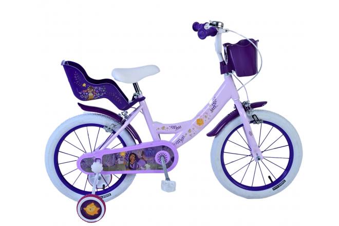 Wunsch disney wish kinderfiets - meisjes - 16 inch - paars - twee handremmen