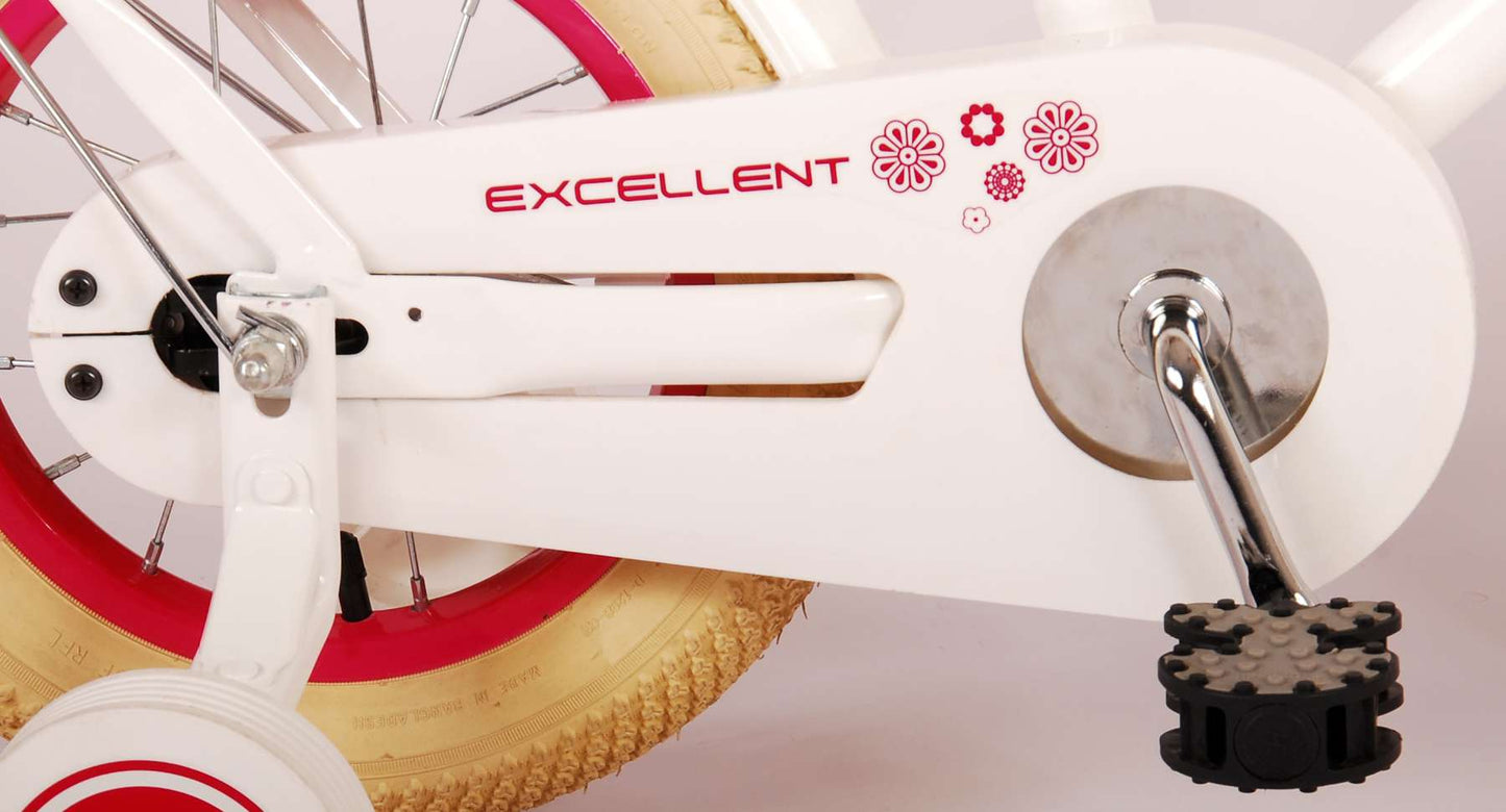 Volare Excelente bicicleta para niños - niñas - 12 pulgadas - blanco