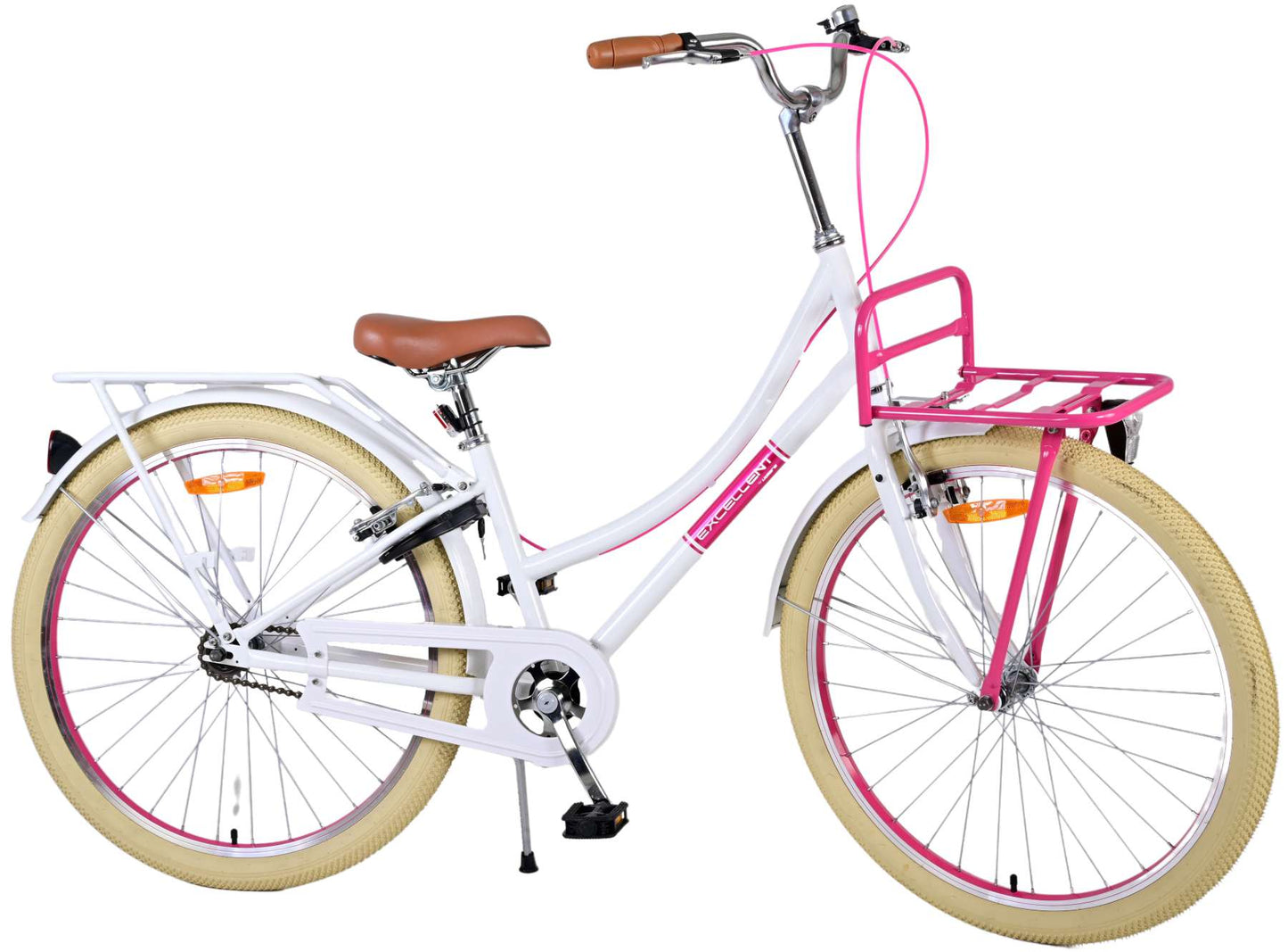 Virerare Eccellenti biciclette per bambini - Girls - 26 pollici - Bianco - Freni a due mani