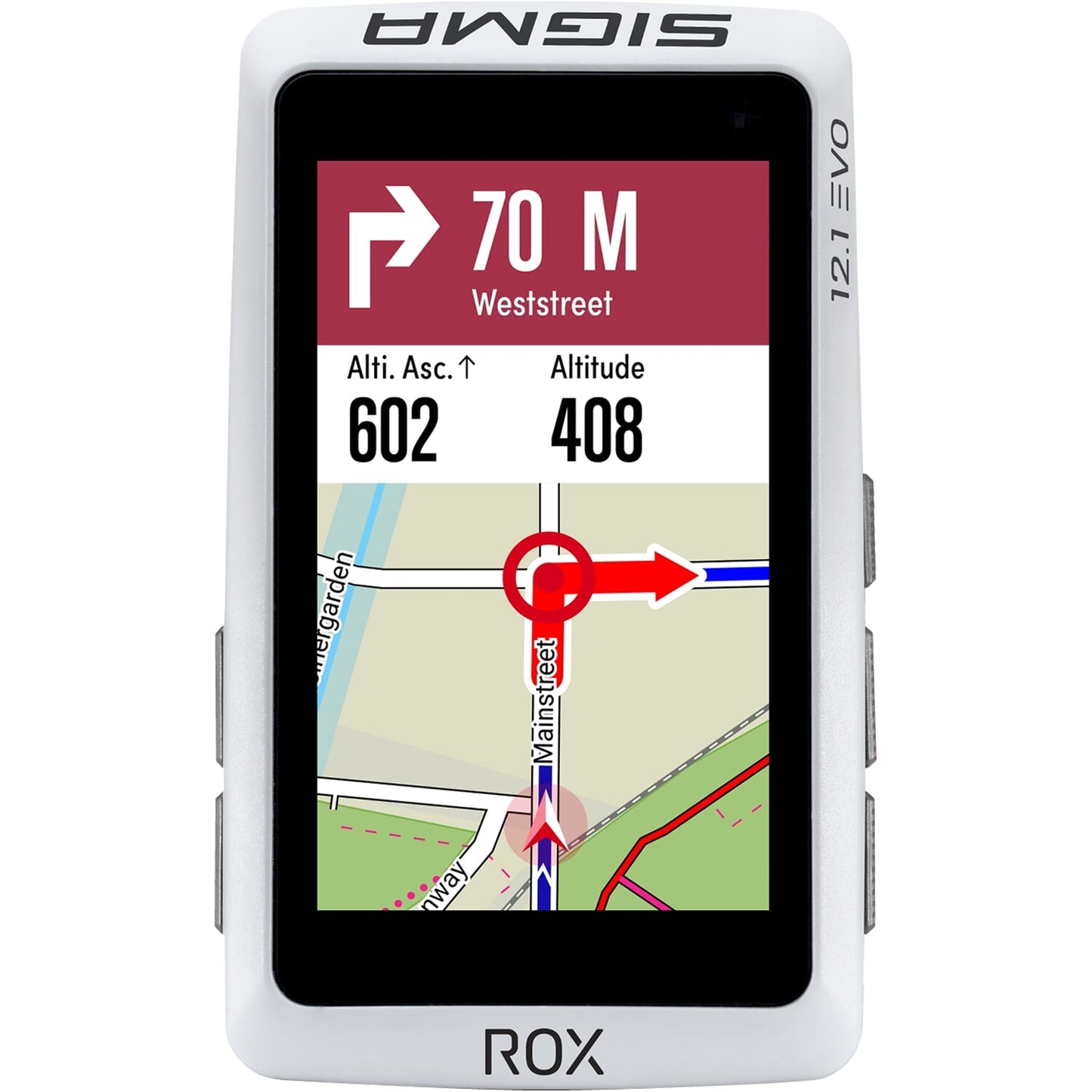 Sigma Bicycle Computer Rox 12.1 Evo GPS White Basic