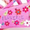 Volare Flowerie Kinderfiets - Meisjes - 10 inch - Roze Wit - Doortrapper