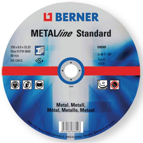 Berner 38304 Braise Disc Standard Metalline 125x6x22.2 B