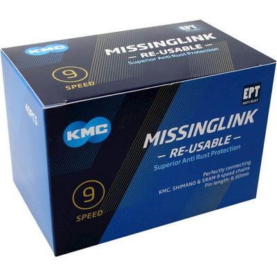 Link KMC Falt Link X 9R - Caja de plata - EPT - 9 -Speed ​​- 40 piezas