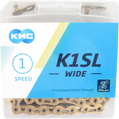 KMC Ketting 1 2-1 8 100 K1SL de ancho Ti-N Gold