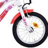 Biciclette per bambini adorabili Volare - Girls - 14 pollici - Bianco rosso - Freni a due mani