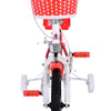Biciclette per bambini adorabili Volare - Girls - 14 pollici - Bianco rosso - Freni a due mani