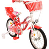Volare Lovely Children's Bicycle - Girls - 16 pulgadas - Blanco rojo - Dos frenos de mano