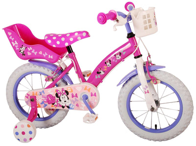 Disney Minnie Cutest Ever! - Kinderfiets - Meisjes - 14 inch - Roze - Twee Handremmen