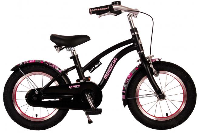 Bicicleta para niños Miracle de Vinare - Niñas - 14 pulgadas - Matt Black - Colección Prime