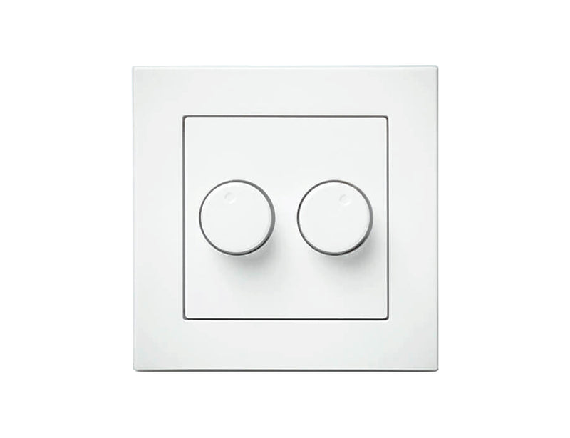 Ion Industries Duo Dimmer Dammer Cover Plate Bianco