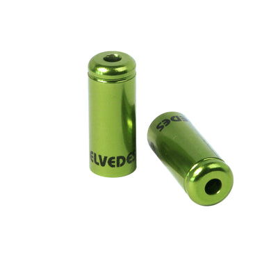 Elvedes Cappone per cavo 5 mm Verde in alluminio (10st)