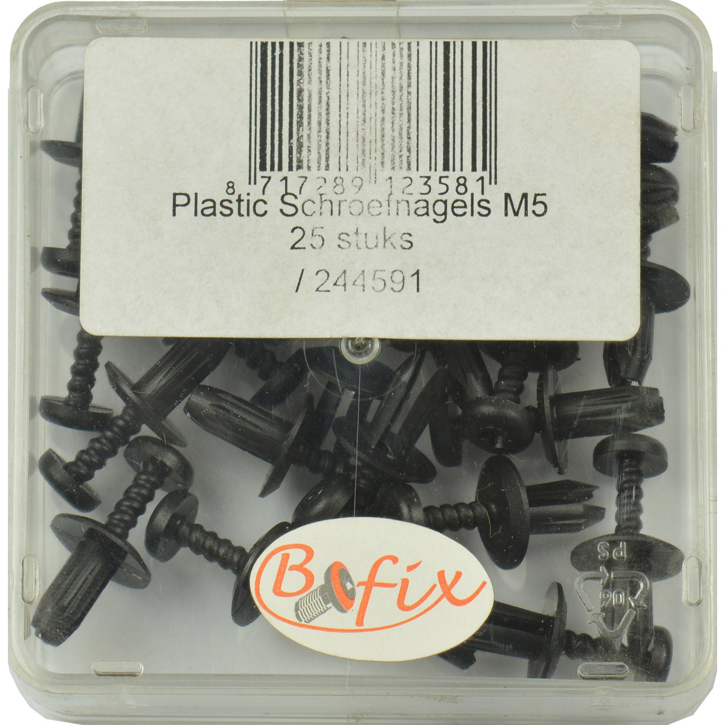 Bofix 244591 Tornillo de plástico de uñas M5 P 25