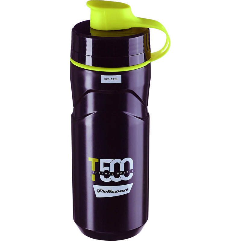 Polisport Bidon Termal T500 500ml Black-Lime Green