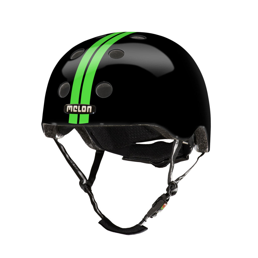 Casco per bicicletta attivo urbano Black Green Size 52-58 cm